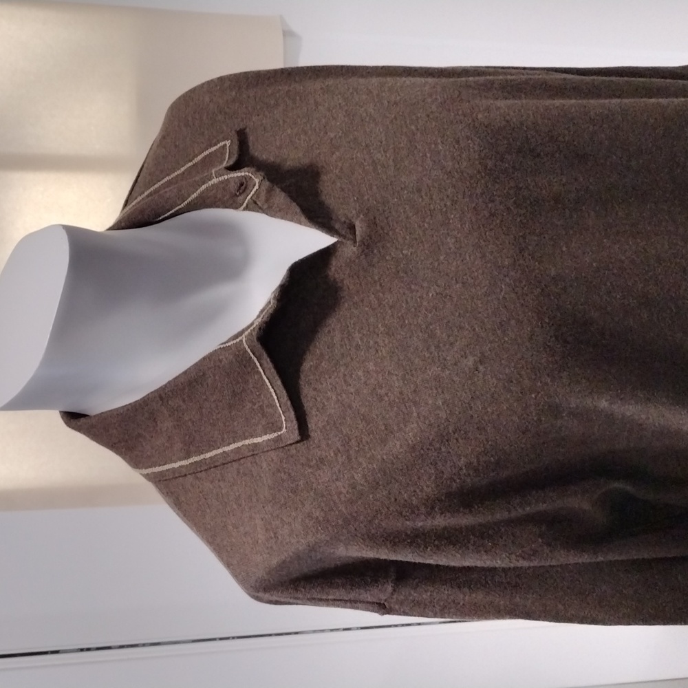 Axis mens brown cotton super soft one button shirt. XL